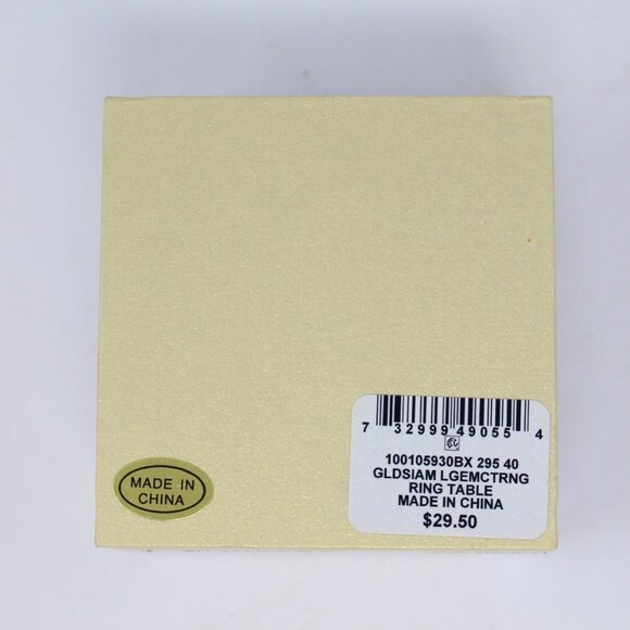 Charter Club Emerald Cut Red Crystal Gold Plated CZ Ring 8 - Picture 5 of 6